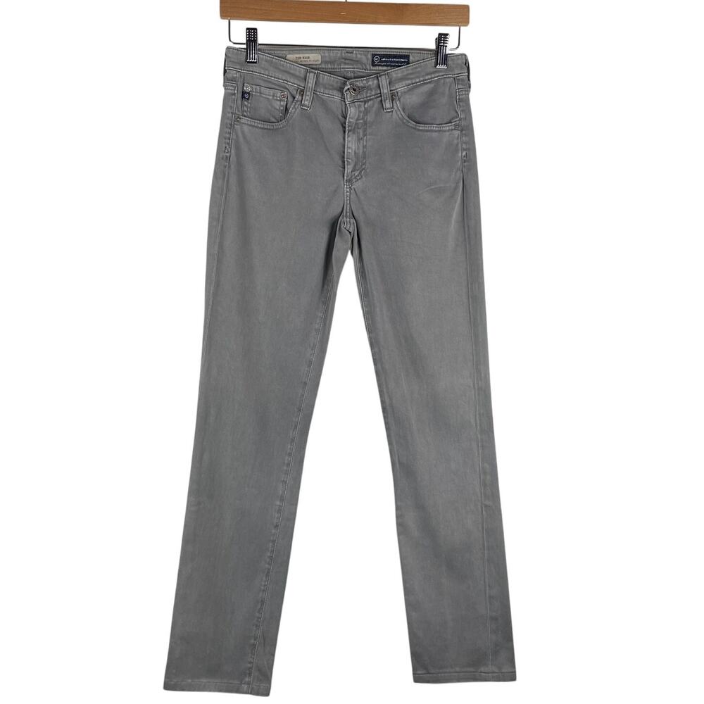 Adriano Goldschmied Women's Gray The Edie Mid -Rise Skinny Straight Jeans 27R